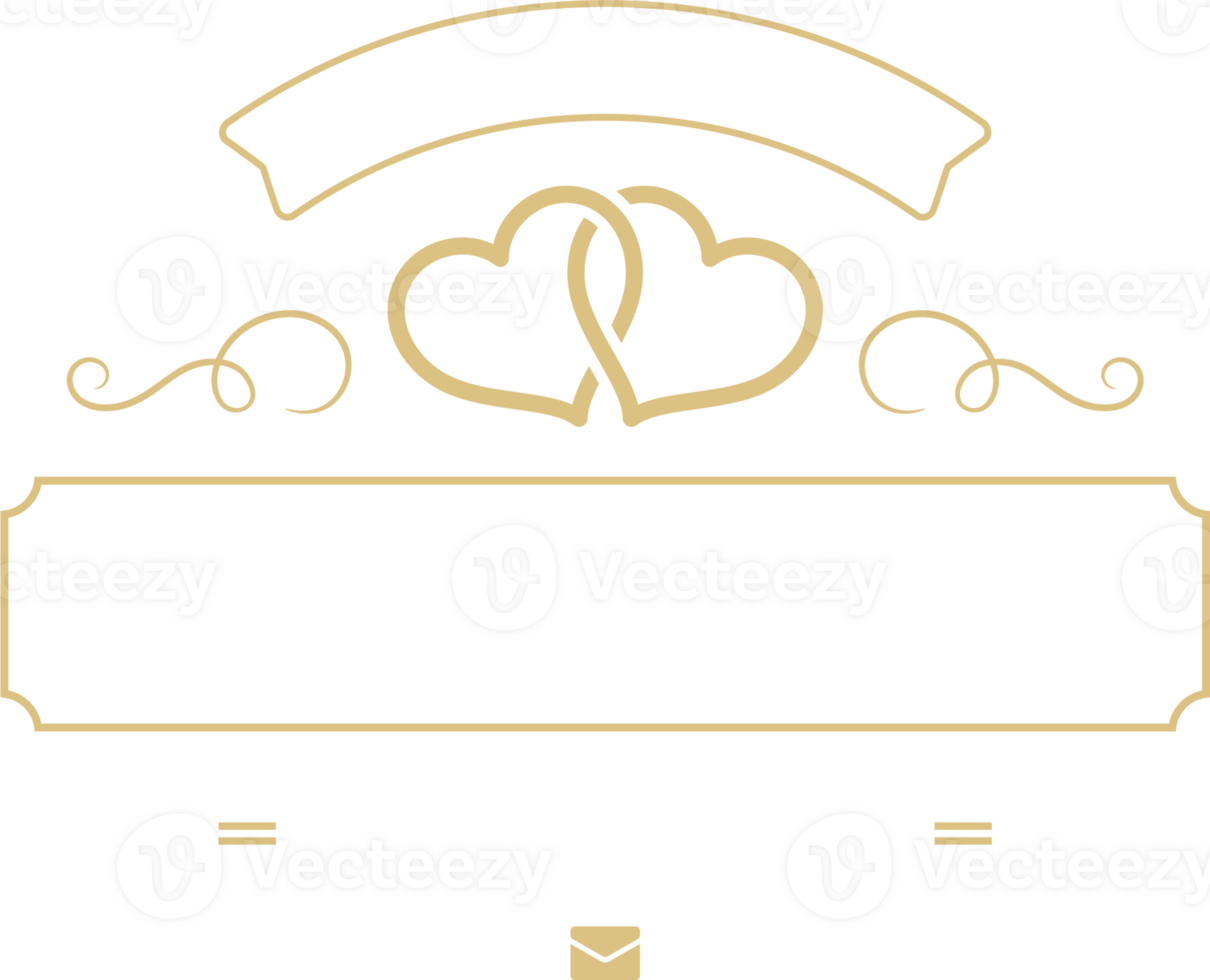 Luxury Gold Badges for Wedding png