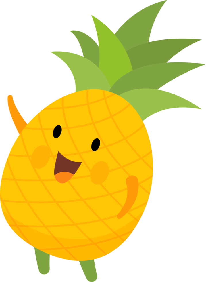 ananas tekenfilm karakter png