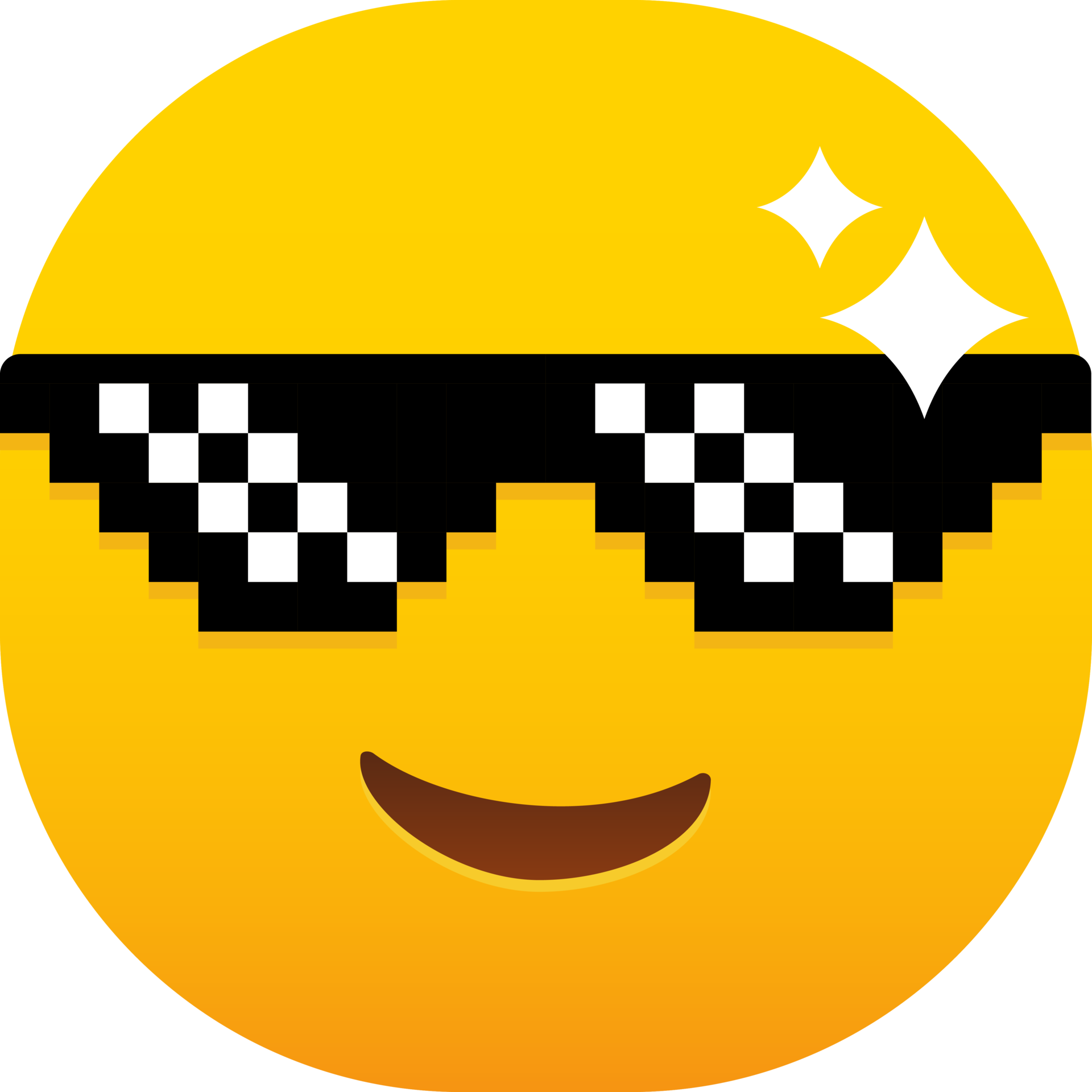 Cool Face With Pixel Glasses Emoji 20522258 PNG