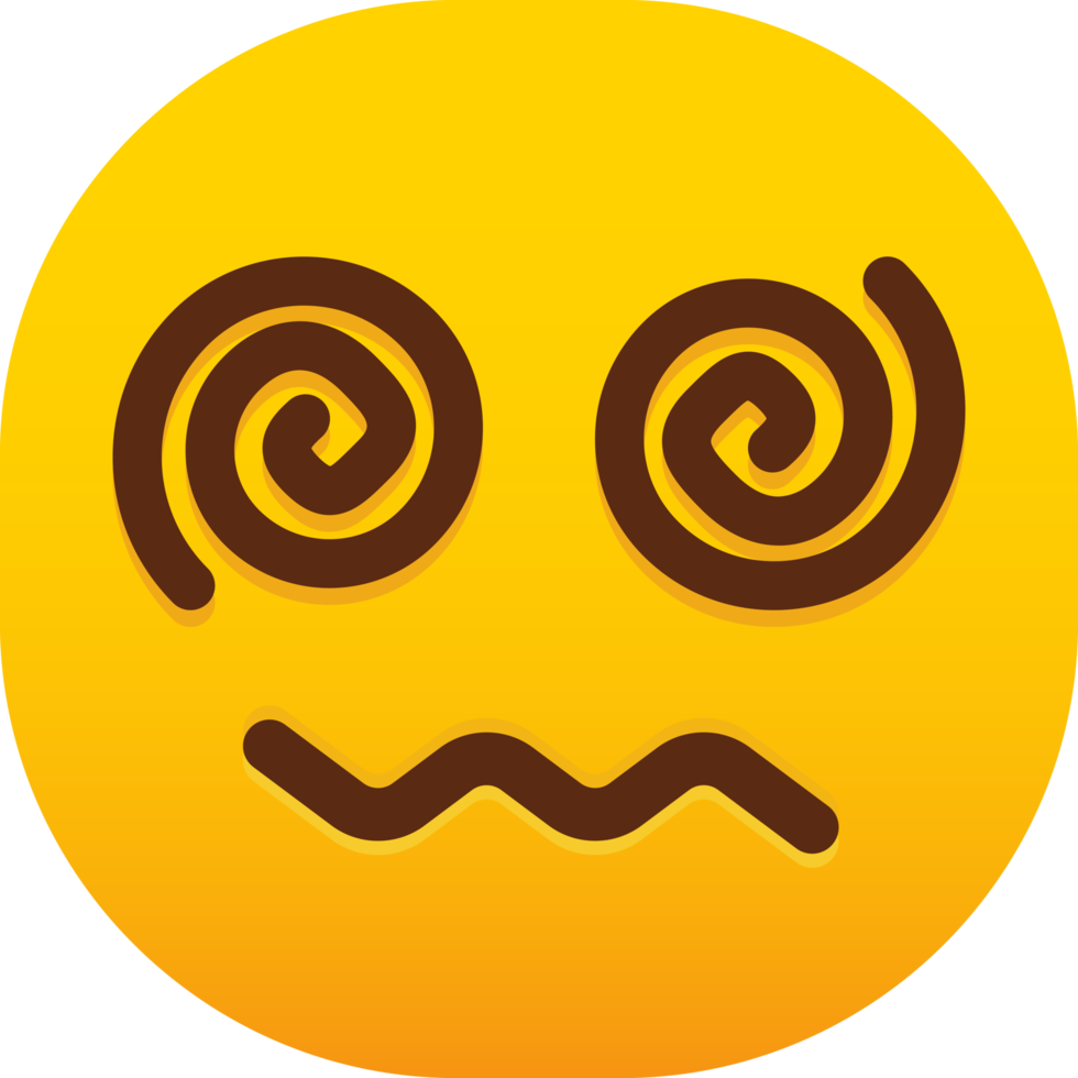 Face with Spiral Eyes emoji png