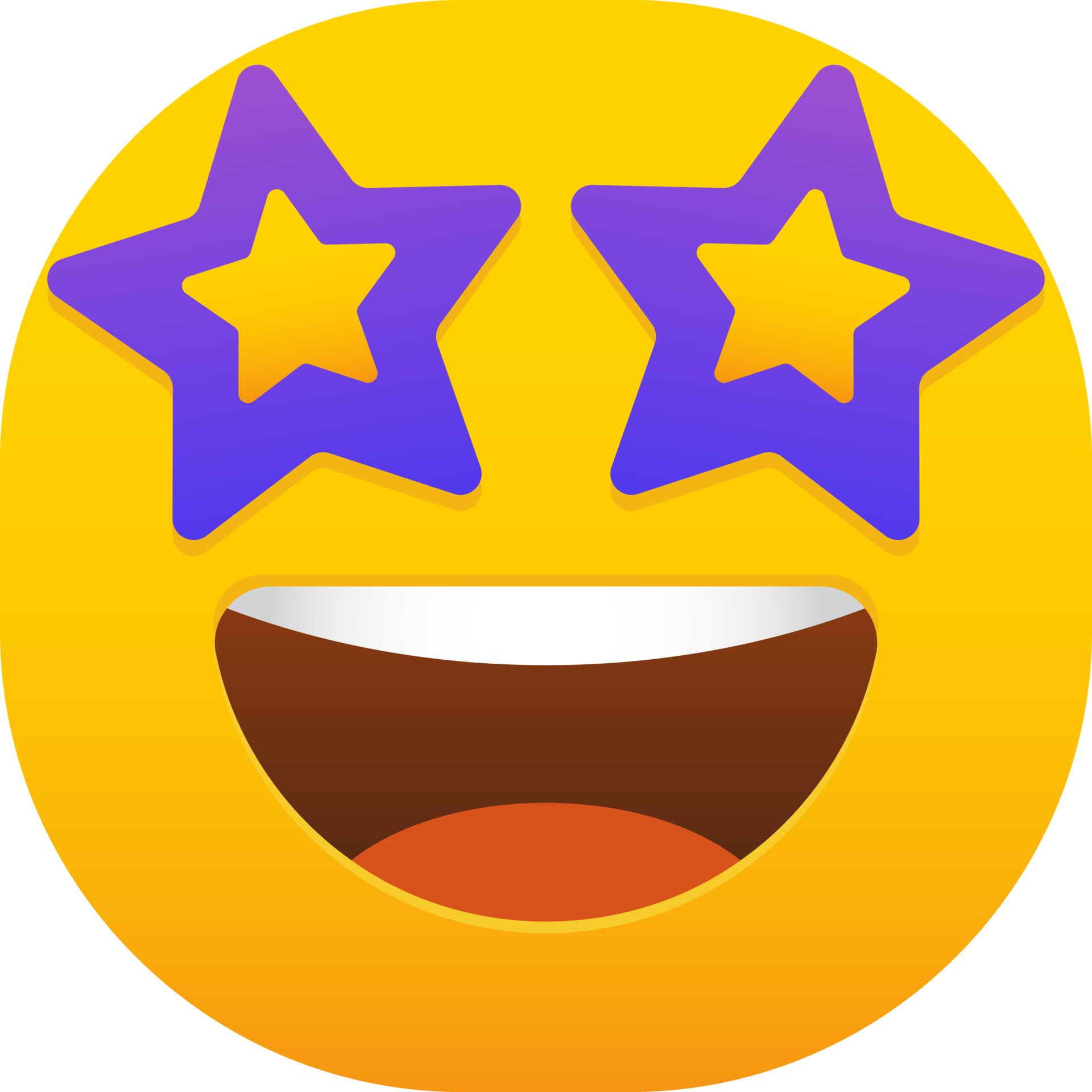 Grinning Face with Star Eyes emoji 20522262 PNG