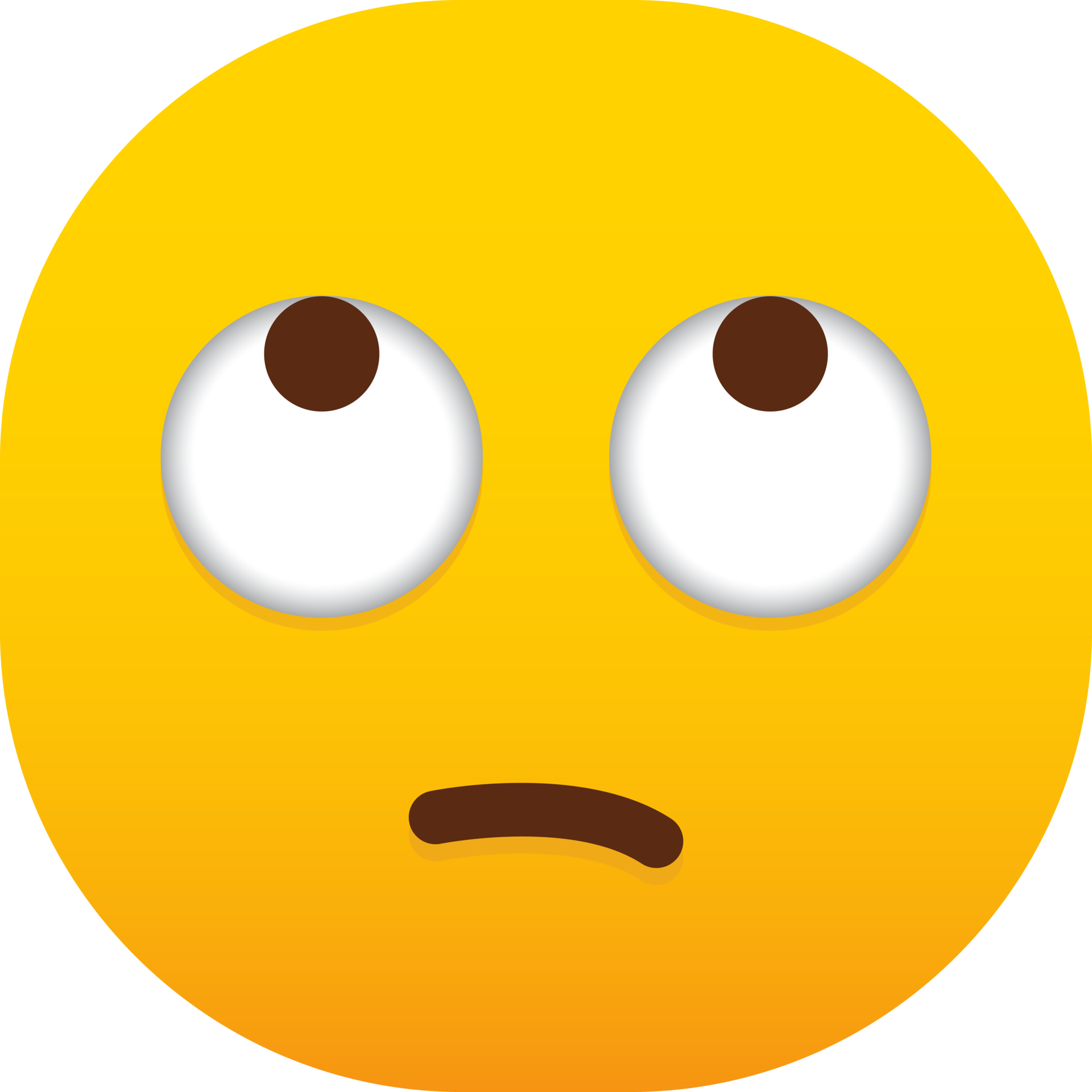 Face With Rolling Eyes emoji 20522270 PNG