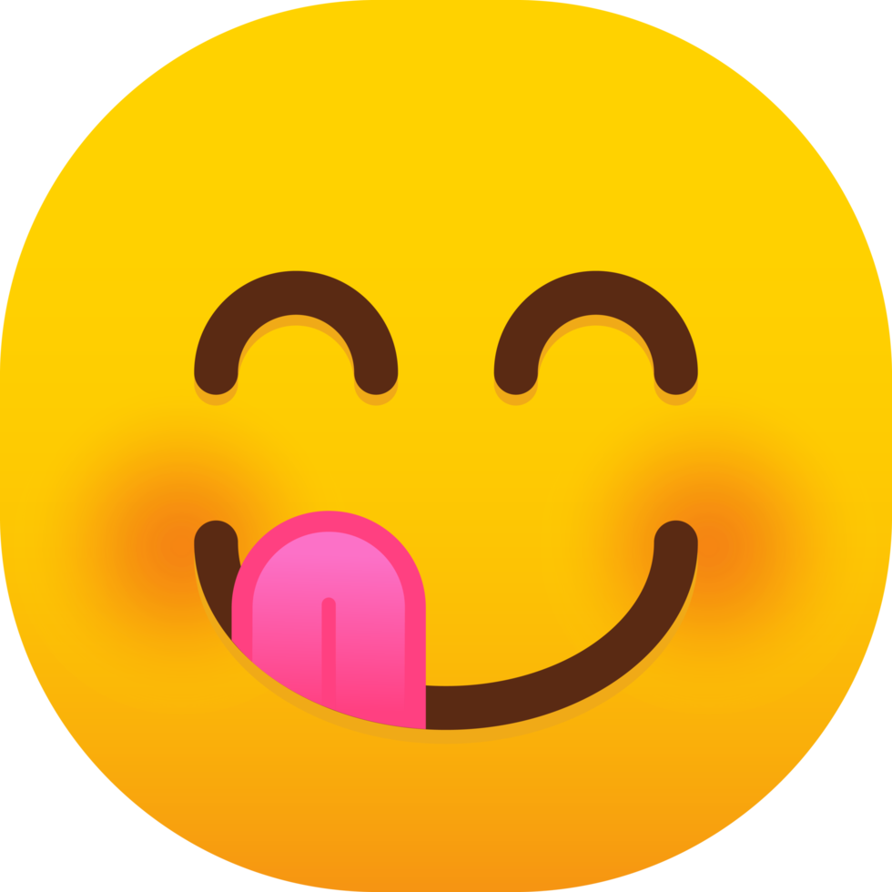 Yum face savouring food emoji png