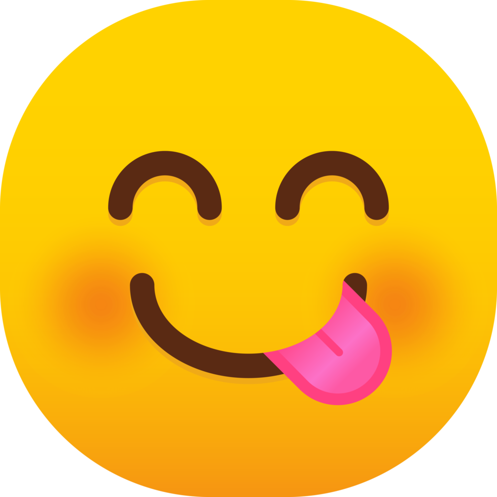 lecker Gesicht genießen Essen Emoji png