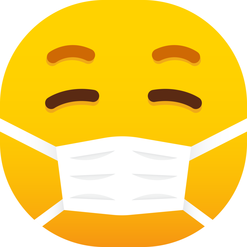 Face with Medical Mask emoji 20522286 PNG