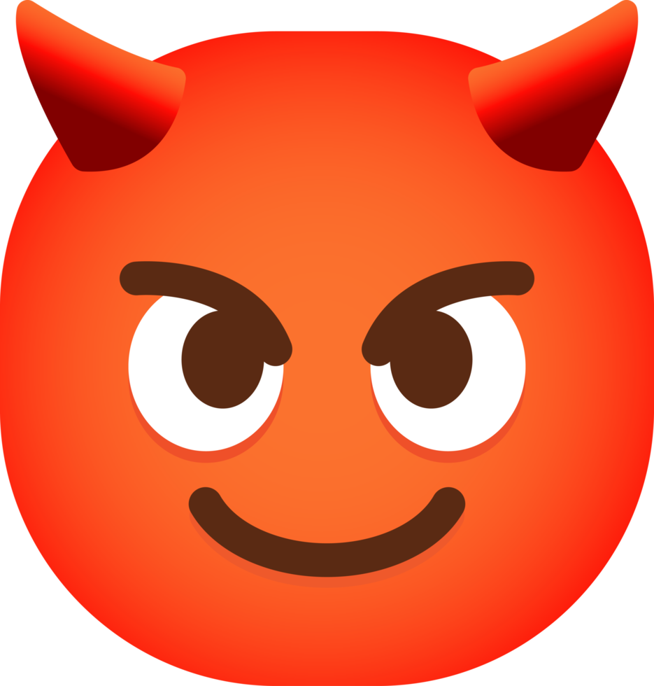 red Smiling Face with Horns emoji png