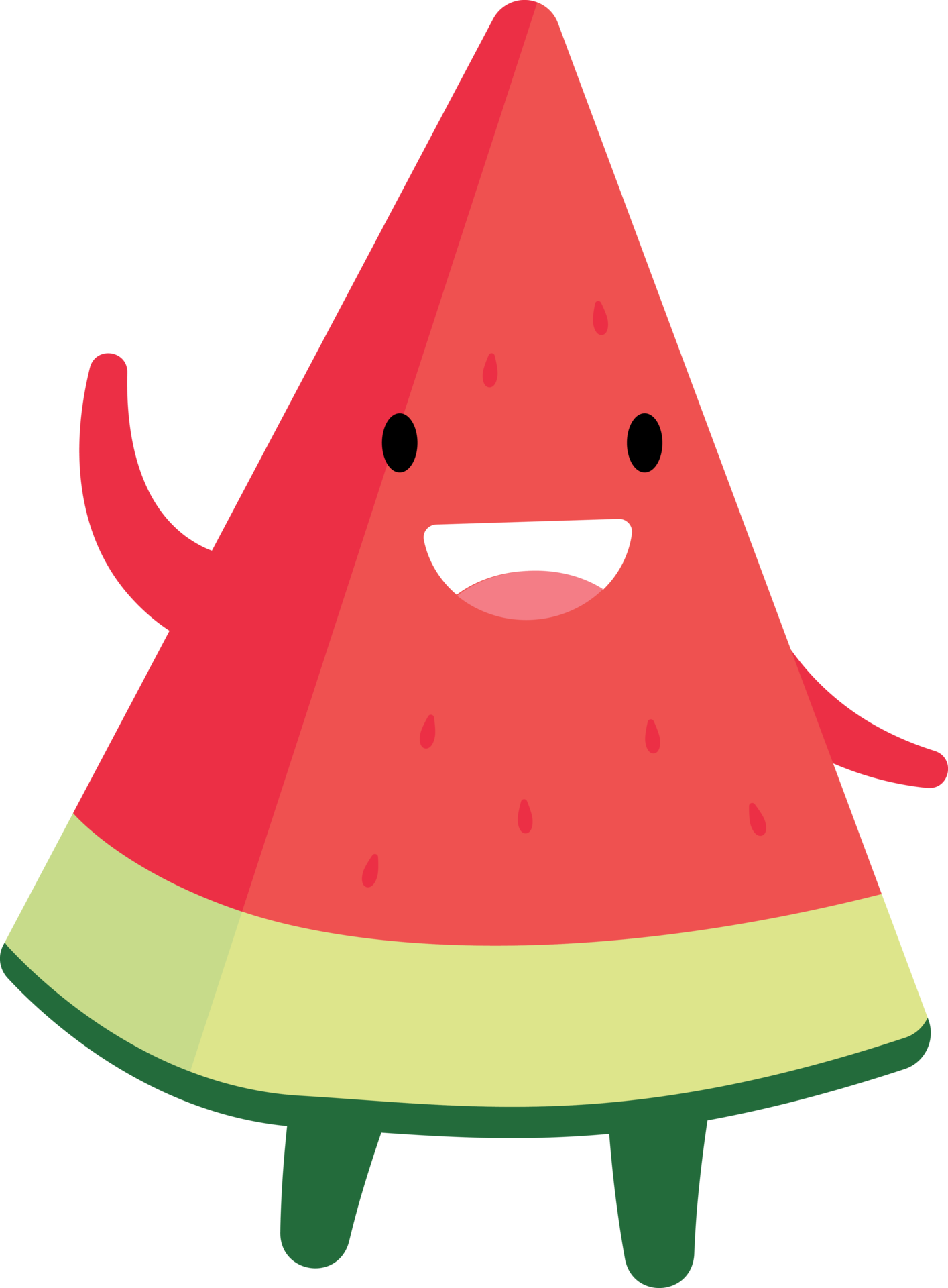 personaje de dibujos animados de triángulo de sandía 20522307 PNG