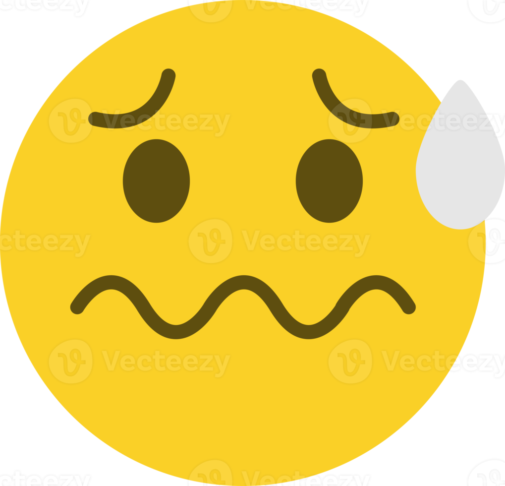 pauroso viso emoticon. png