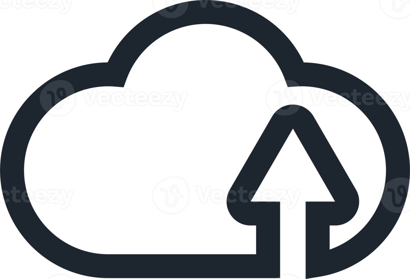 Cloud linear icon, Cloud upload icon. png