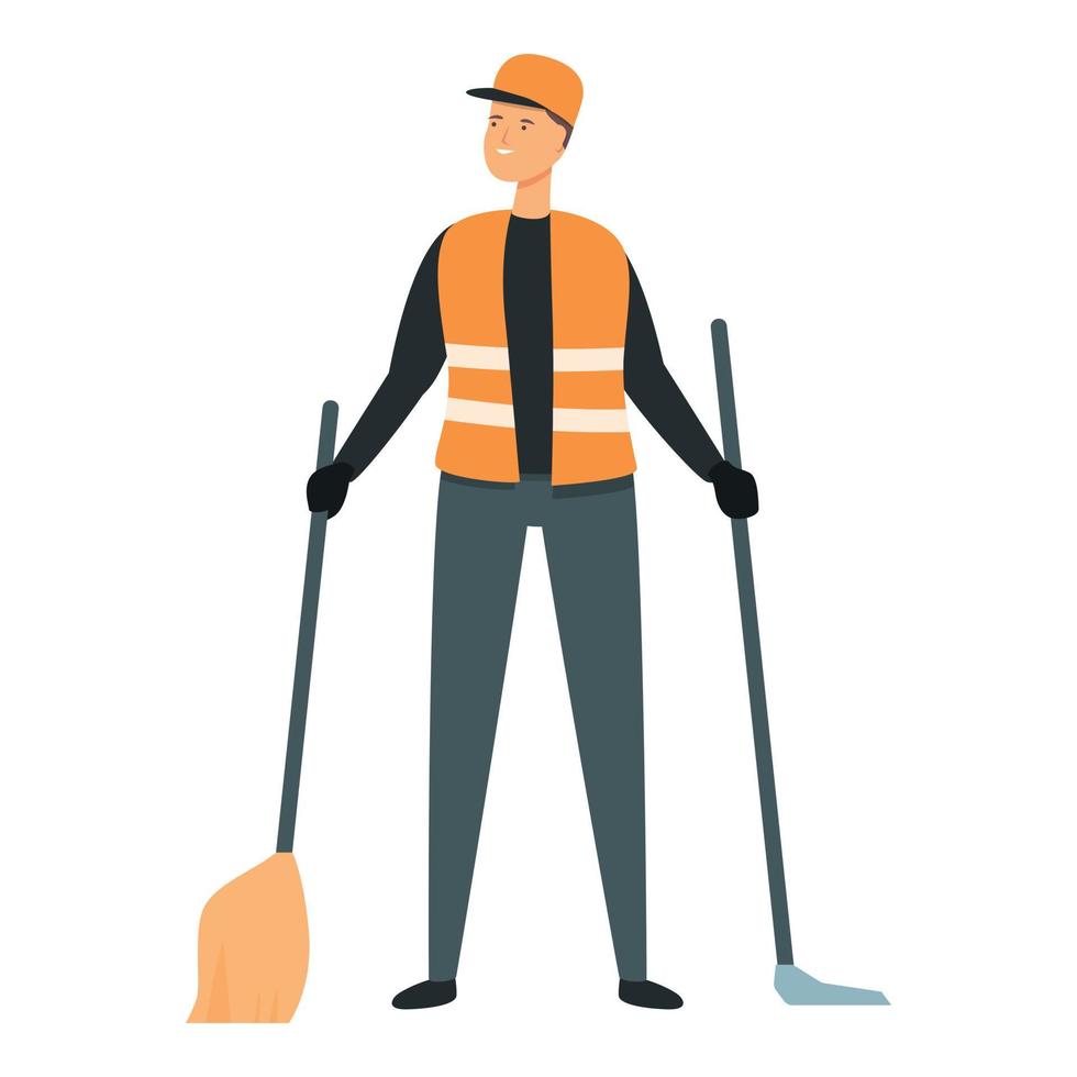 Dustpan cleaner icon cartoon vector. Street garbage vector