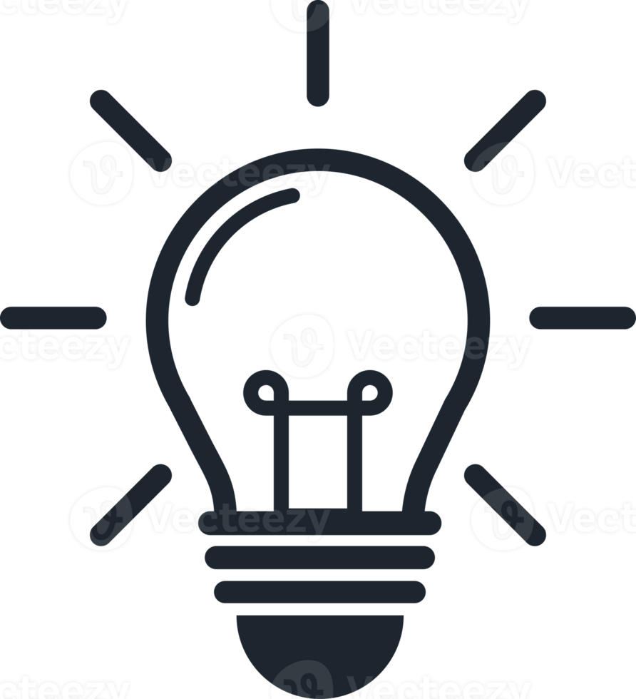 Licht Birne Symbol, kreativ Symbol. png