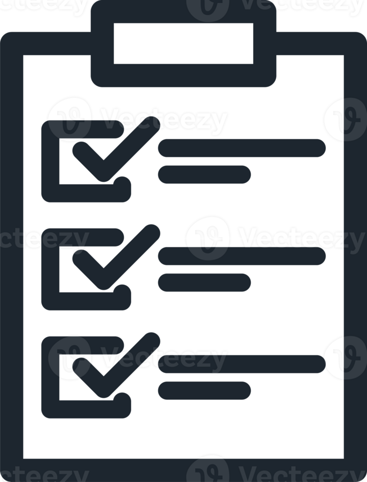 Simple clipboard checklist icon. png