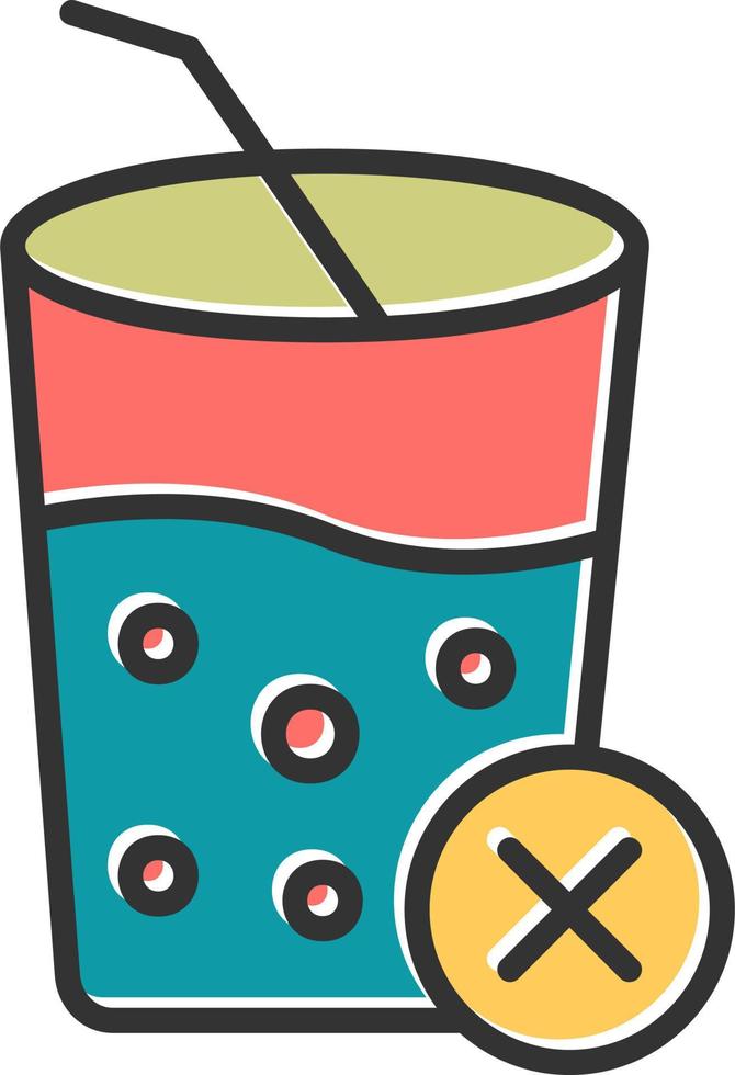 No jugos vector icono