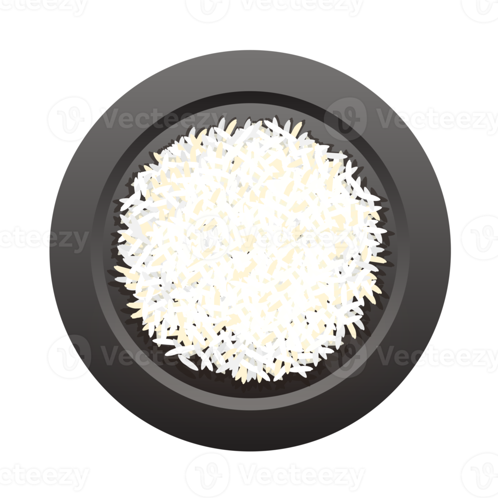 white cooked rice isolated png