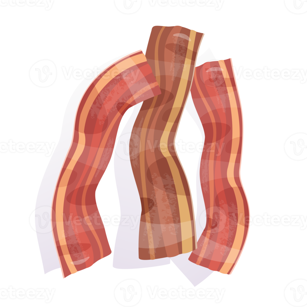 Bacon fritte isolato png