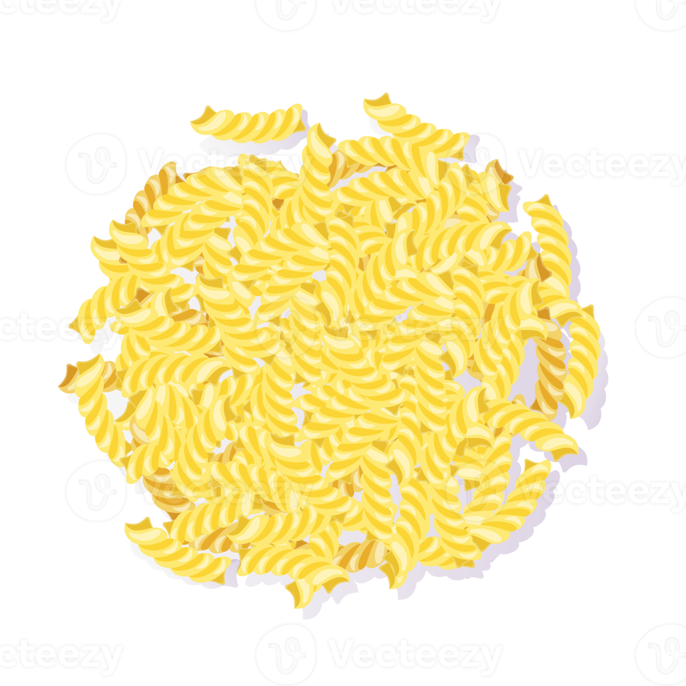 Fusilli noodle isolated illustration png