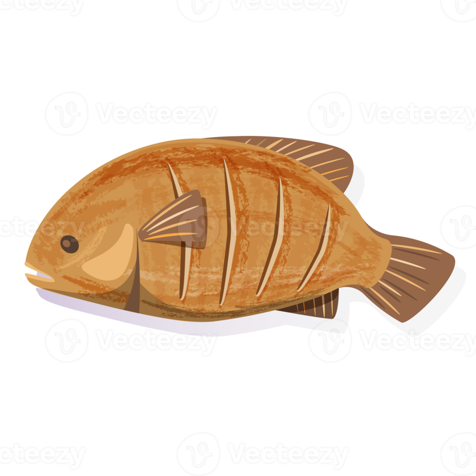 friterad fisk skaldjur illustration png