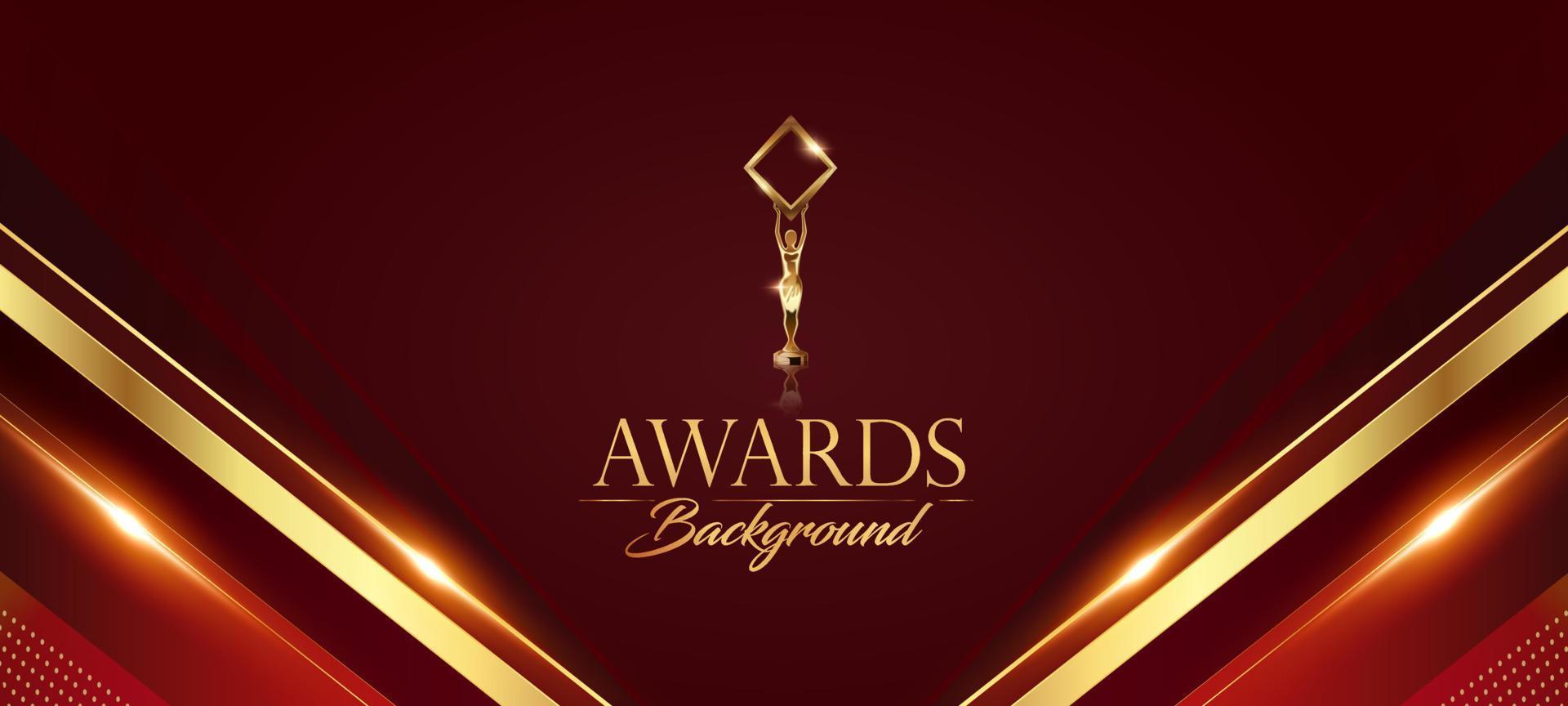 Red Gold Award Background, luxury Background. Corner Abstract Background, Royal Premium Design Template.  Amazing Flyer and Brochure Artwork. New Certificate Design. vector