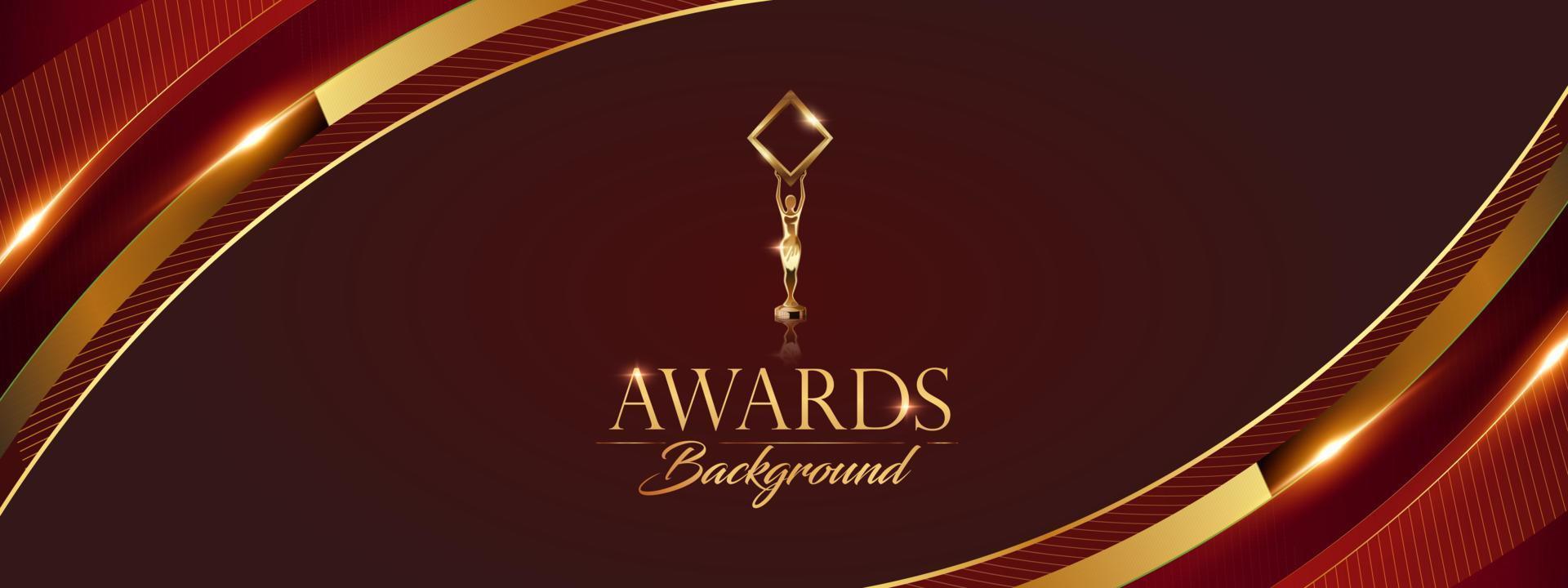 Red Gold Award Background, luxury Background. Corner Abstract Background, Royal Premium Design Template.  Amazing Flyer and Brochure Artwork. New Certificate Design. vector