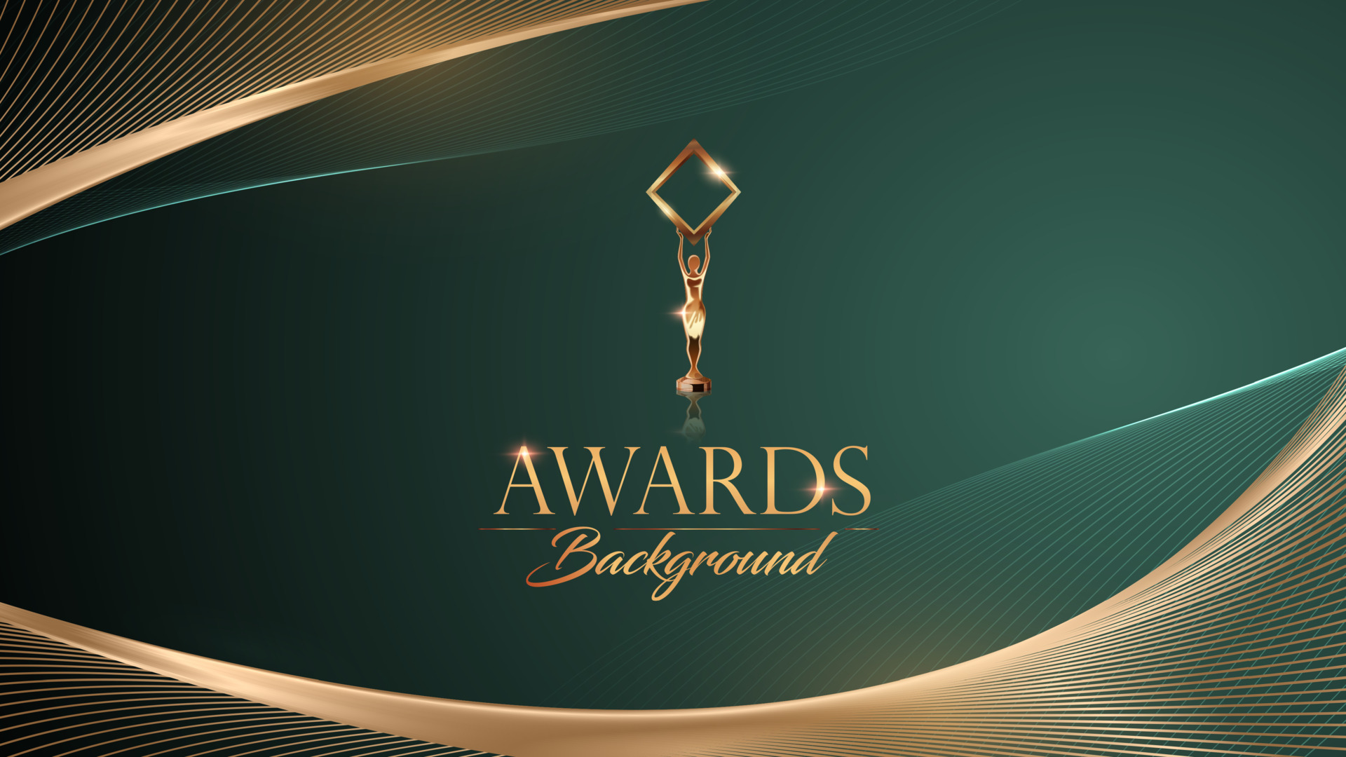 Green Gold Award Background, luxury graphic. Abstract Background, Royal