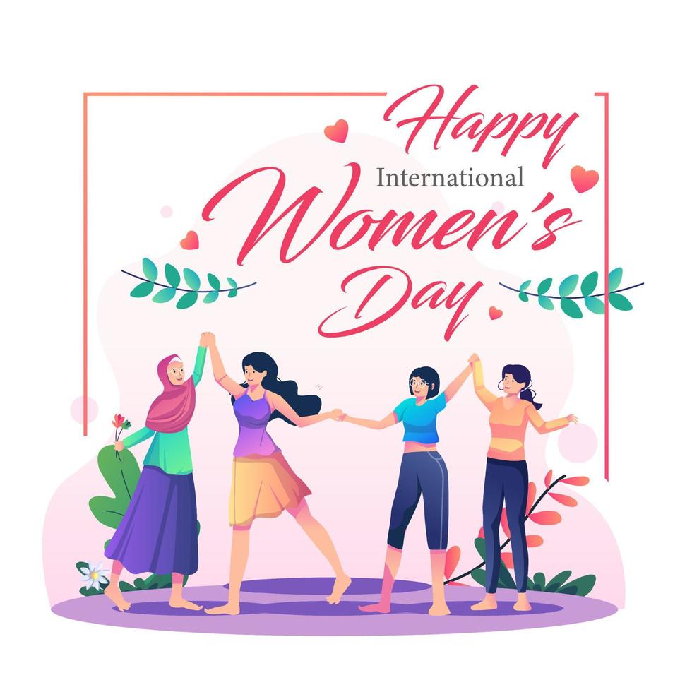 Happy International Womens Day Template Design. Social Media Post Design. Womens Day. World Womens Day Festival Graphic. Inspiration Women Empowerment. vector