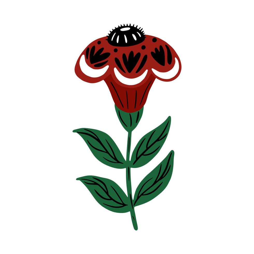 amapola flor icono imagen vector