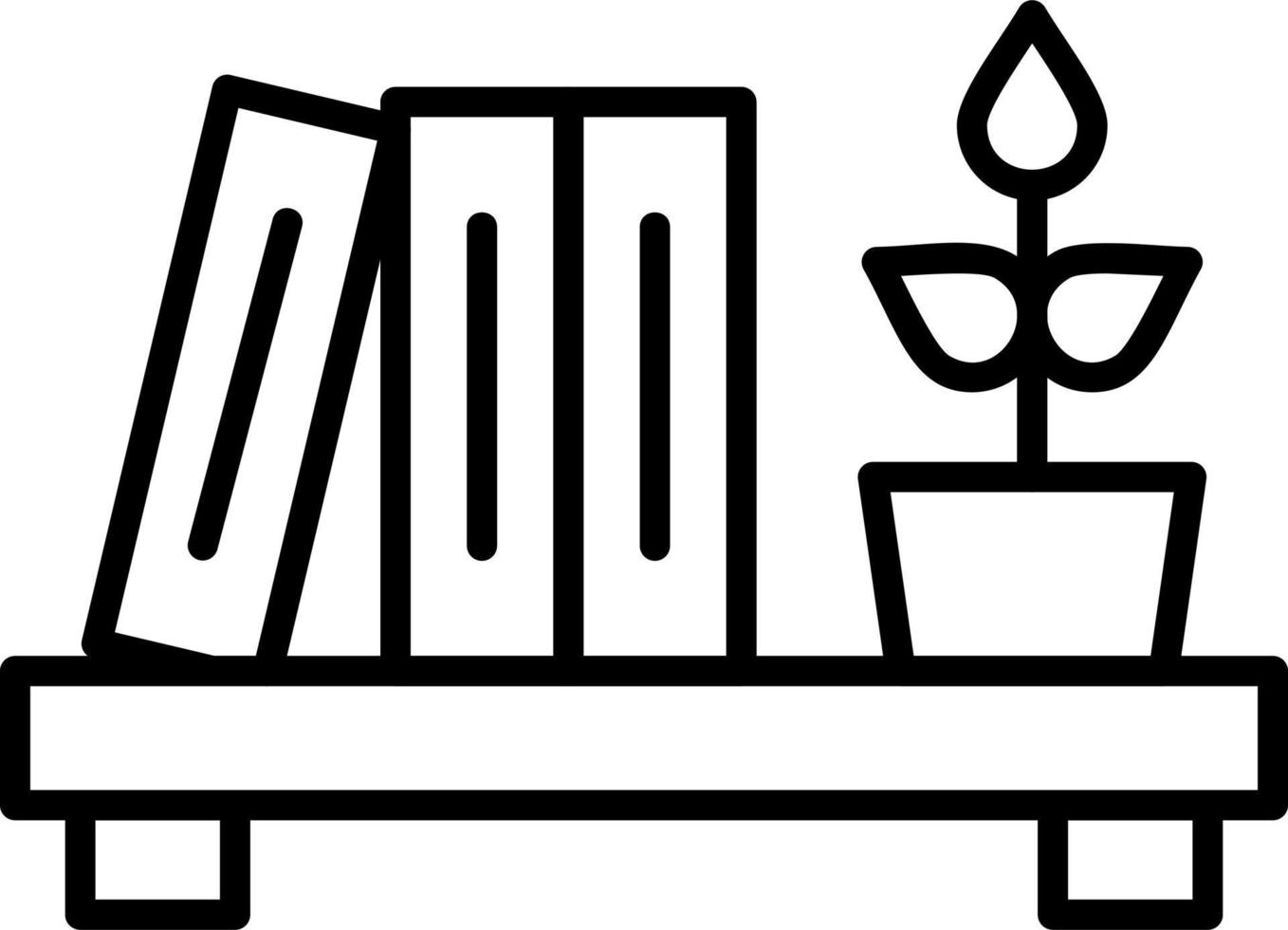 Bookshelf Vector Icon