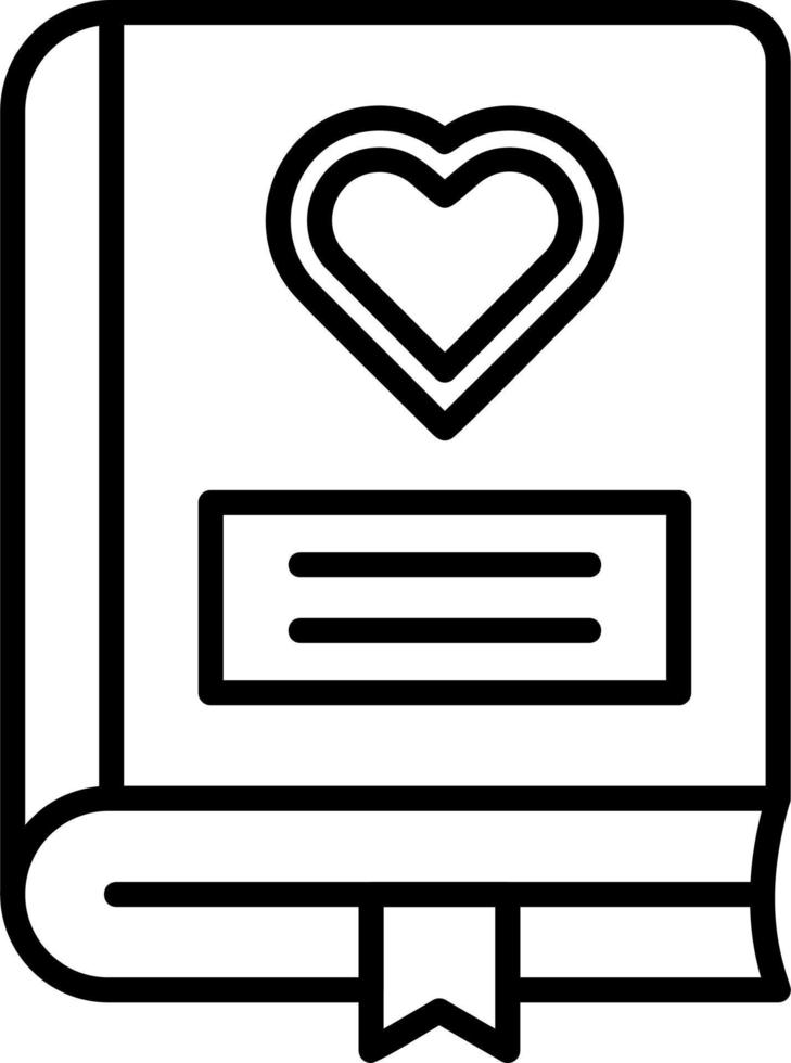 Romance Book Vector Icon