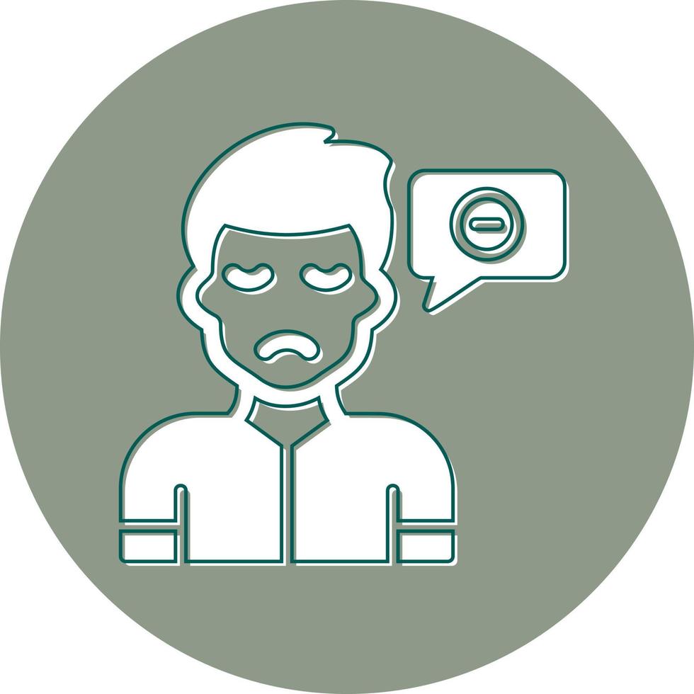 Negative Thinking Vector Icon