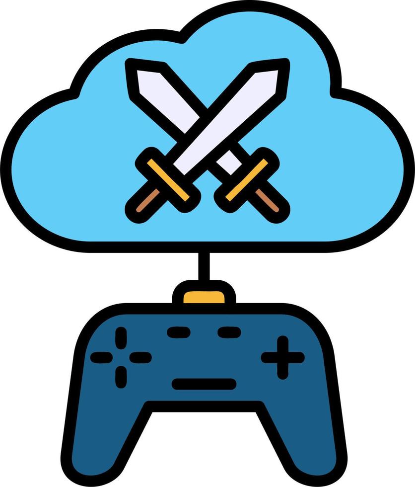 Cloud Gamming Vector Icon