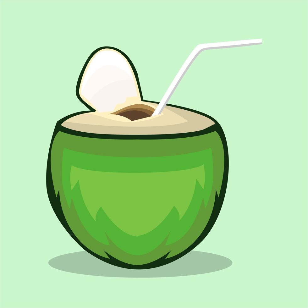 Illustration vector of coconut drink logo design template