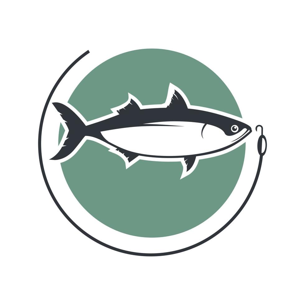 Illustration vector of long jawed mackerel fish for template logo design restaurant or fishing club
