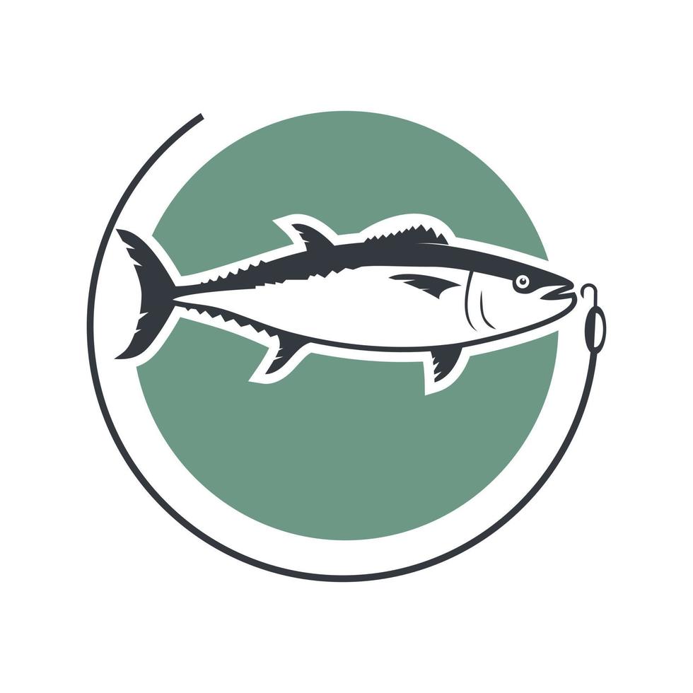 ilustración vector de atún pescado para modelo logo diseño restaurante o pescar club