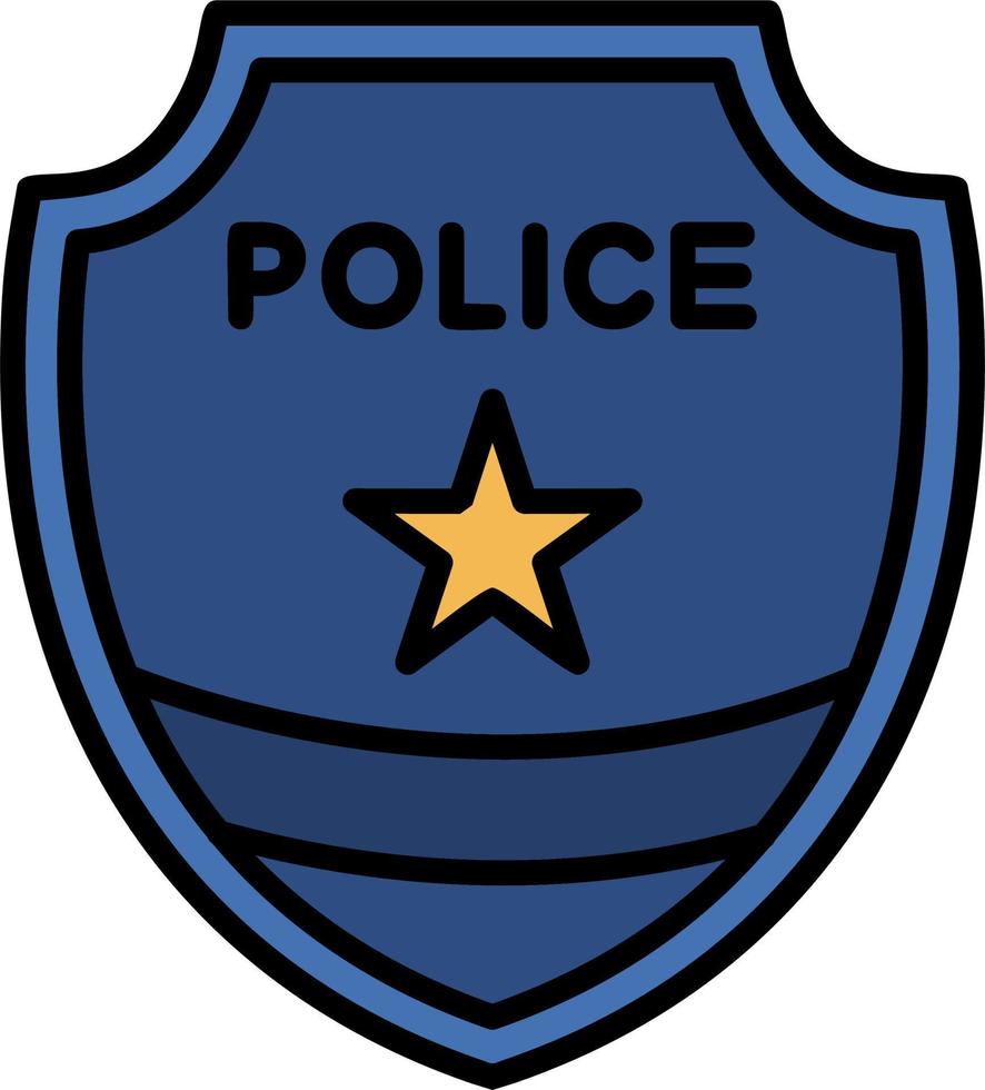 icono de vector de placa de policía