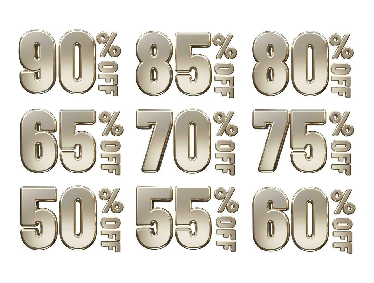 3d rendering icon text effect vector illustration transparent vector element