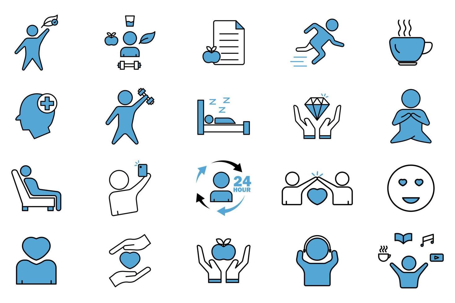 Healthy life style icon illustration. People with leaf. icon related to lifestyle. Flat line icon style. Simple vector design editable