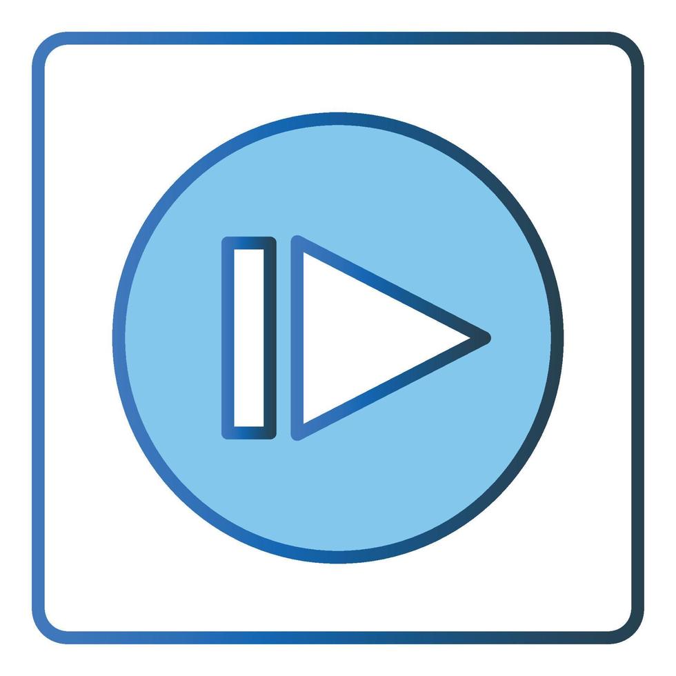 Next icon illustration. icon related to music player. Lineal color icon style, two tone icon. Simple vector design editable