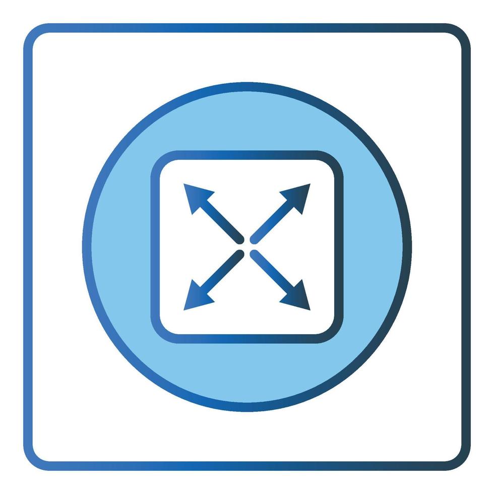 Maximize icon illustration. icon related to music player. Lineal color icon style, two tone icon. Simple vector design editable