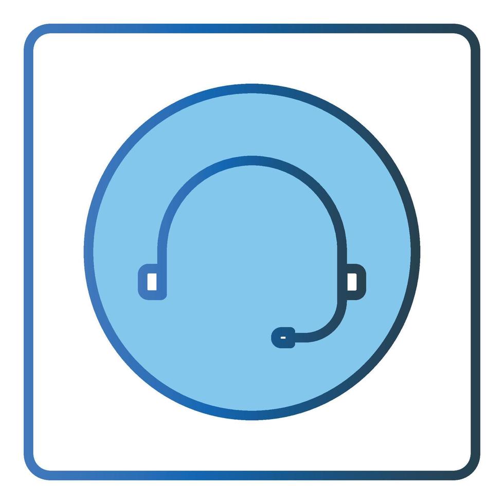 Headphone icon illustration. icon related to music player. Lineal color icon style, two tone icon. Simple vector design editable