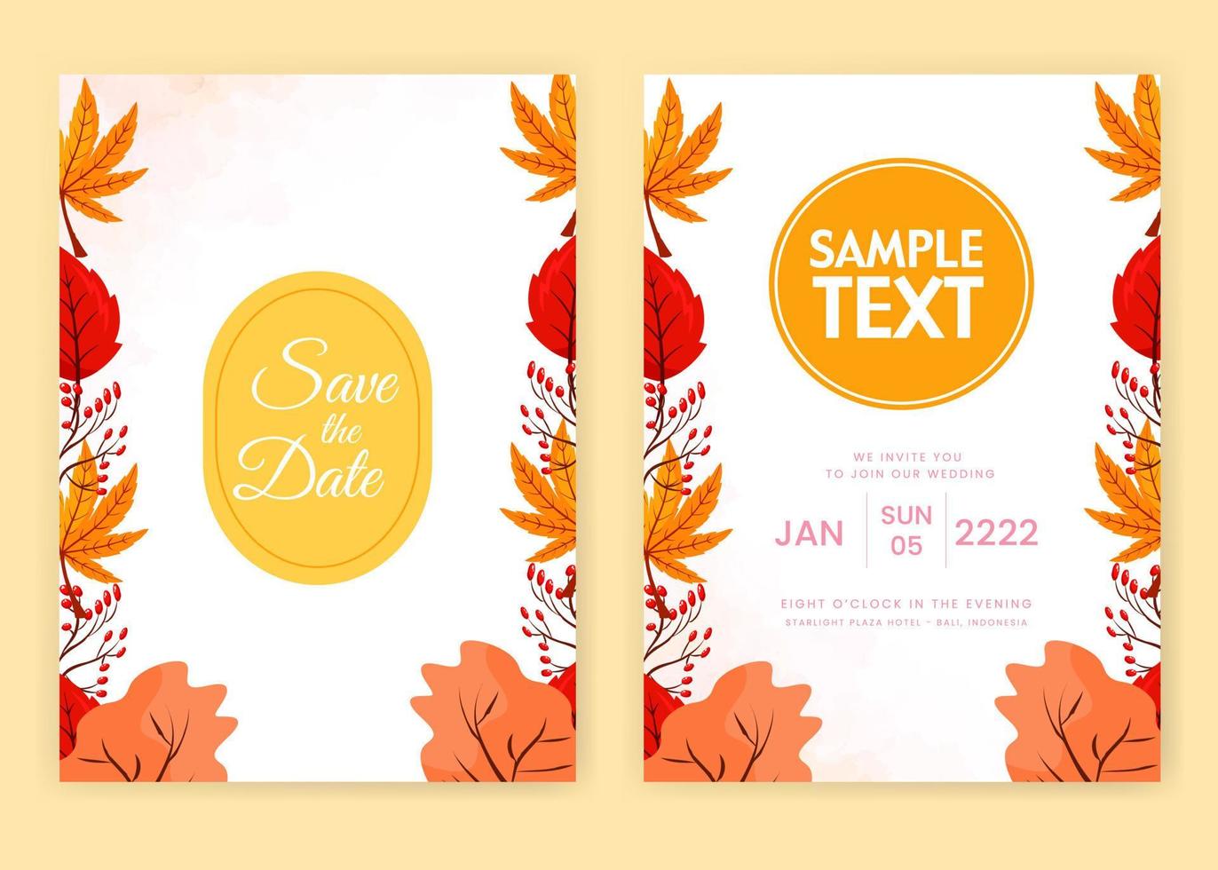 Invitation Card with beautiful blooming floral watercolor background. Elegant wedding card with beautiful floral vector. Beautiful hand drawing Wedding invitation design pink rose invitation template. vector