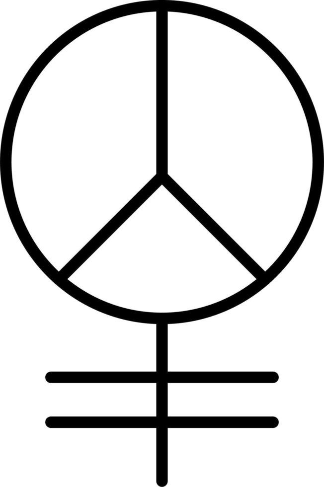 icono de vector de signo de paz