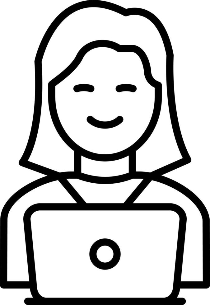 Working Woman Vector Icon