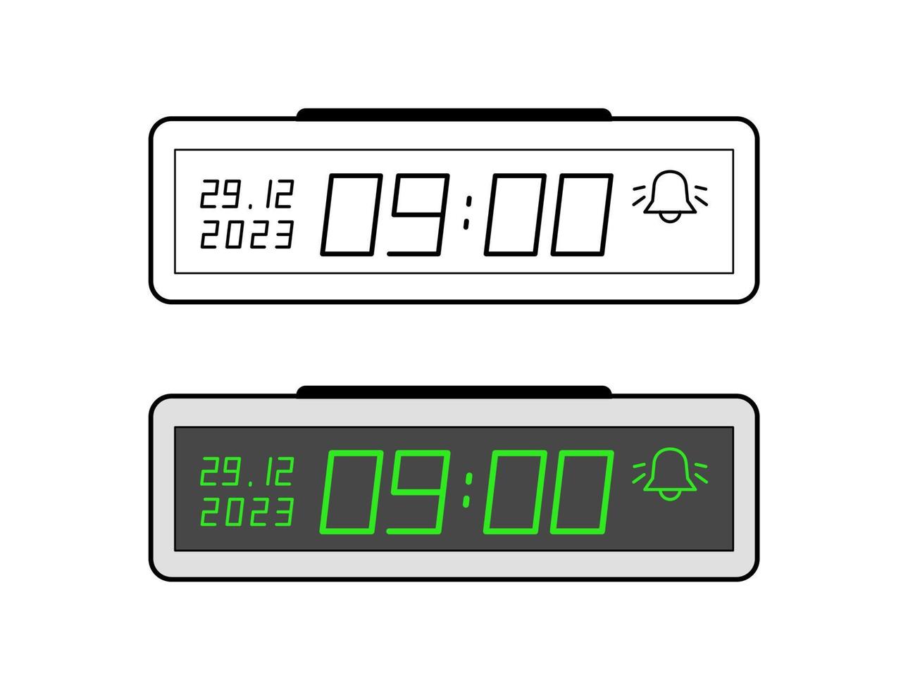 el color icono de el electrónico escritorio reloj. vector ilustración en lineal estilo.