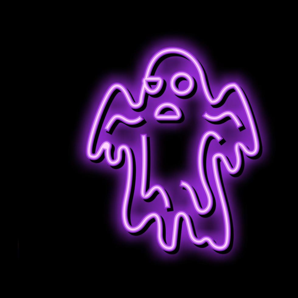 spooky ghost neon glow icon illustration 20525245 Vector Art at Vecteezy