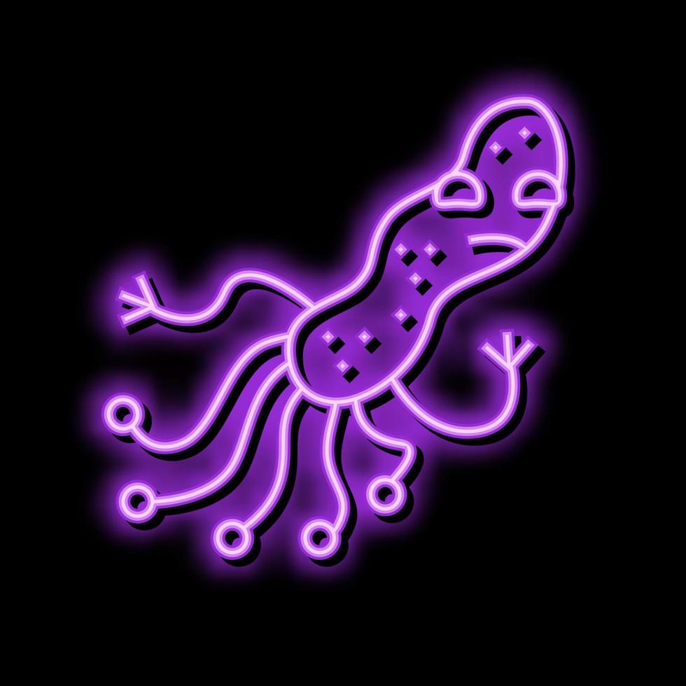 gut bacteria virus neon glow icon illustration vector