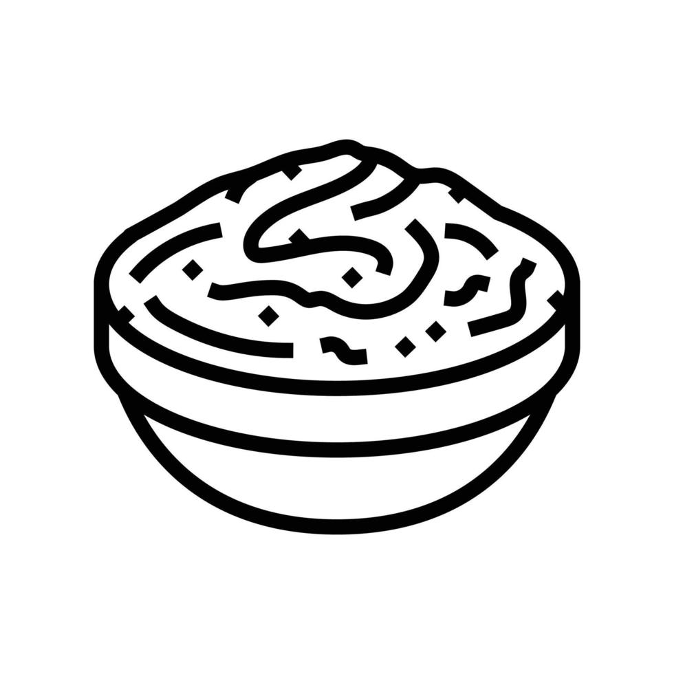 mascarpone queso comida rebanada línea icono vector ilustración