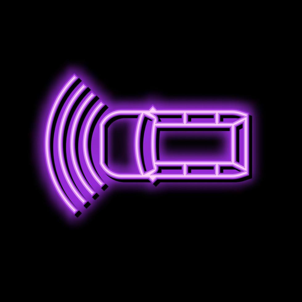 cruise control car neon glow icon illustration vector