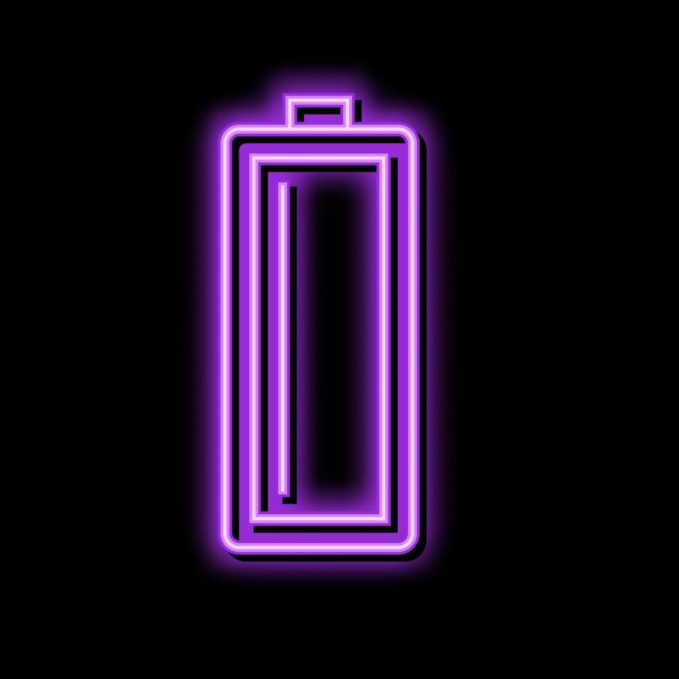 full battery power energy neon glow icon illustration vector