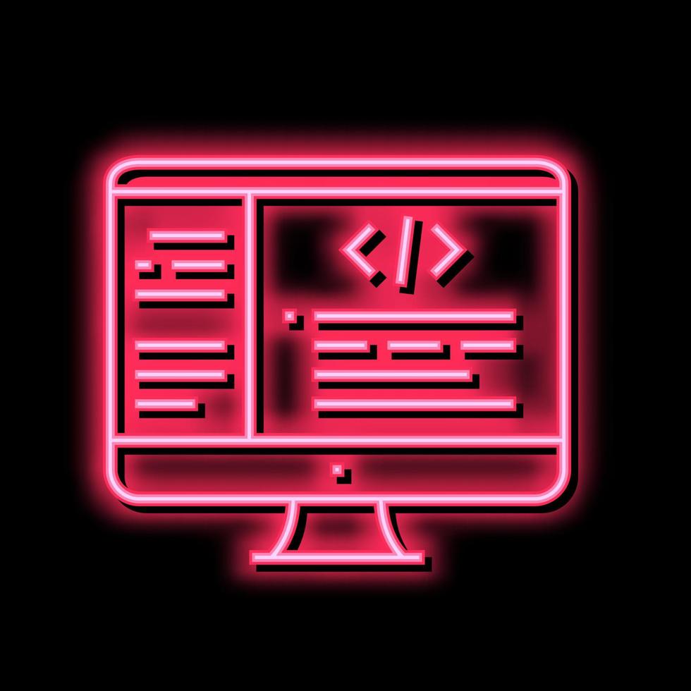 código de codificación geek color icono vector ilustración