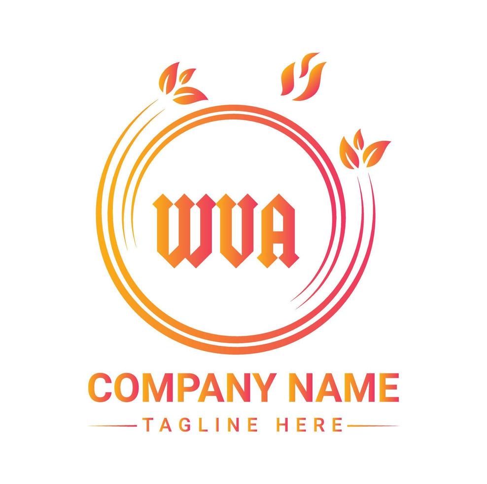 wva letra logo diseño, wva vector logo, wva con forma, wva modelo con pareo color, wva logo simple, elegante, wva lujoso logo, wva vector Pro, wva tipografía,